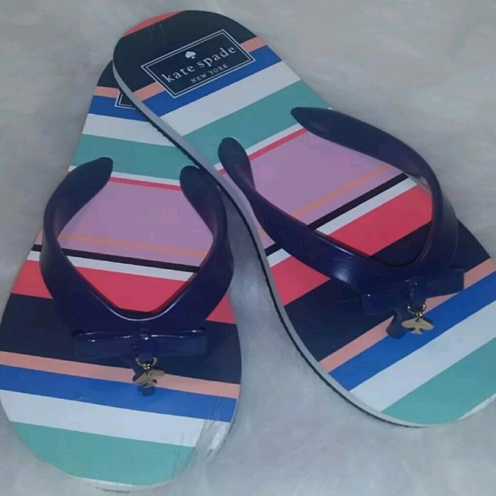 Multicolored Kate spade flip-flops